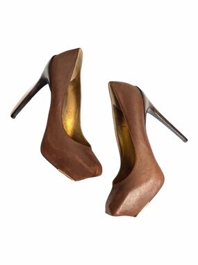 Devi Kroell Brown Square Toe Pumps Size 35.5
